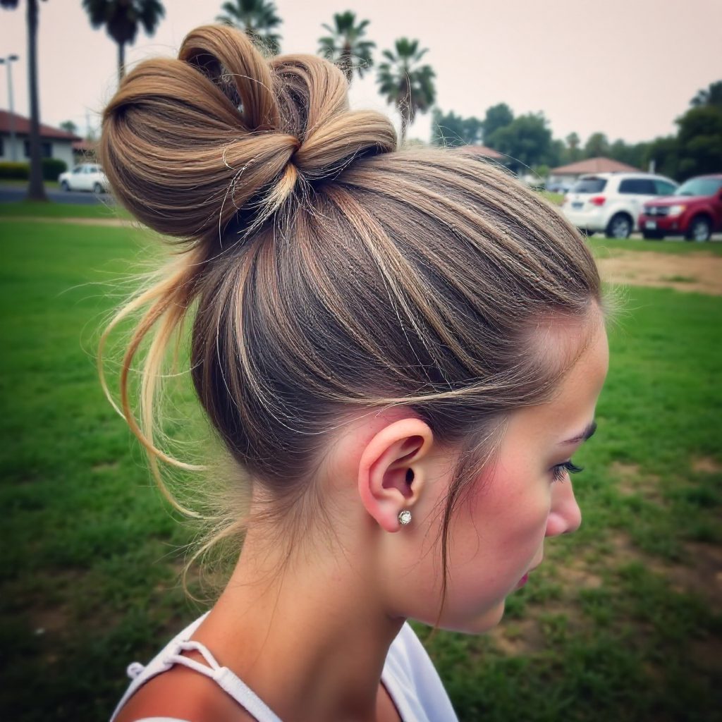 Braided Bun for Thin Box Braids