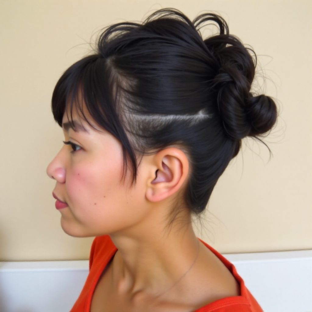 african american women's curly fauxhawk