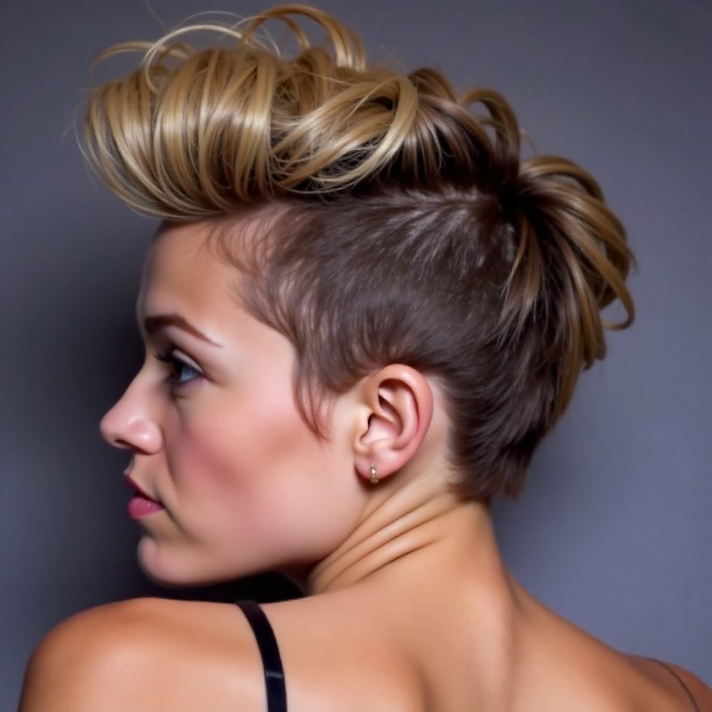 fauxhawk with highlighted bangs for black women