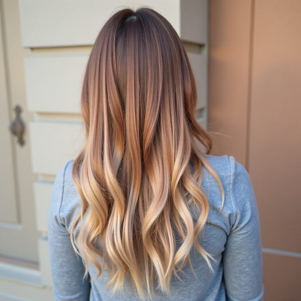 Long Half Updo With A Big Loose Braid