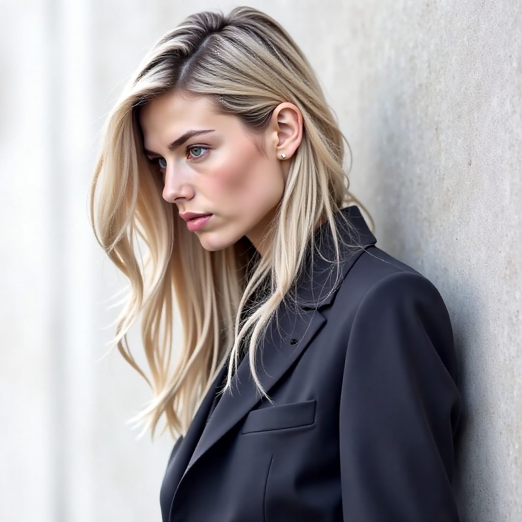 Long Wavy Hairstyle With Side Braids