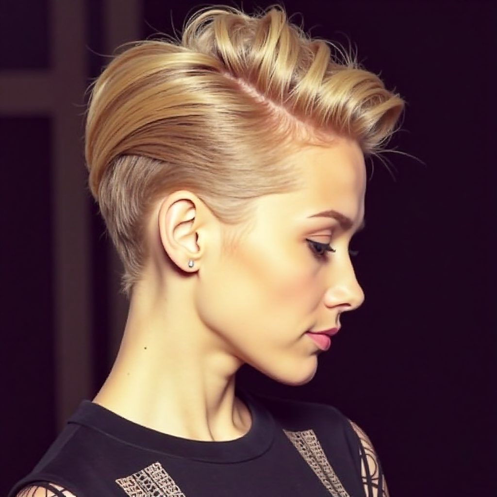 women's curly mohawk for blondes