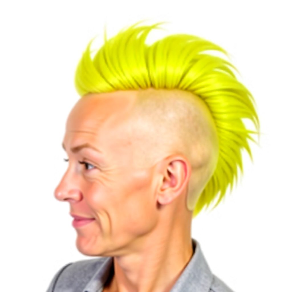 funky yellow mohawk for women