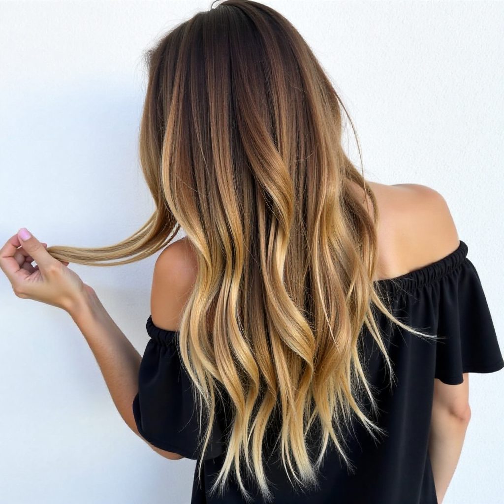 Twists Into Chunky Braid Long Half Updo