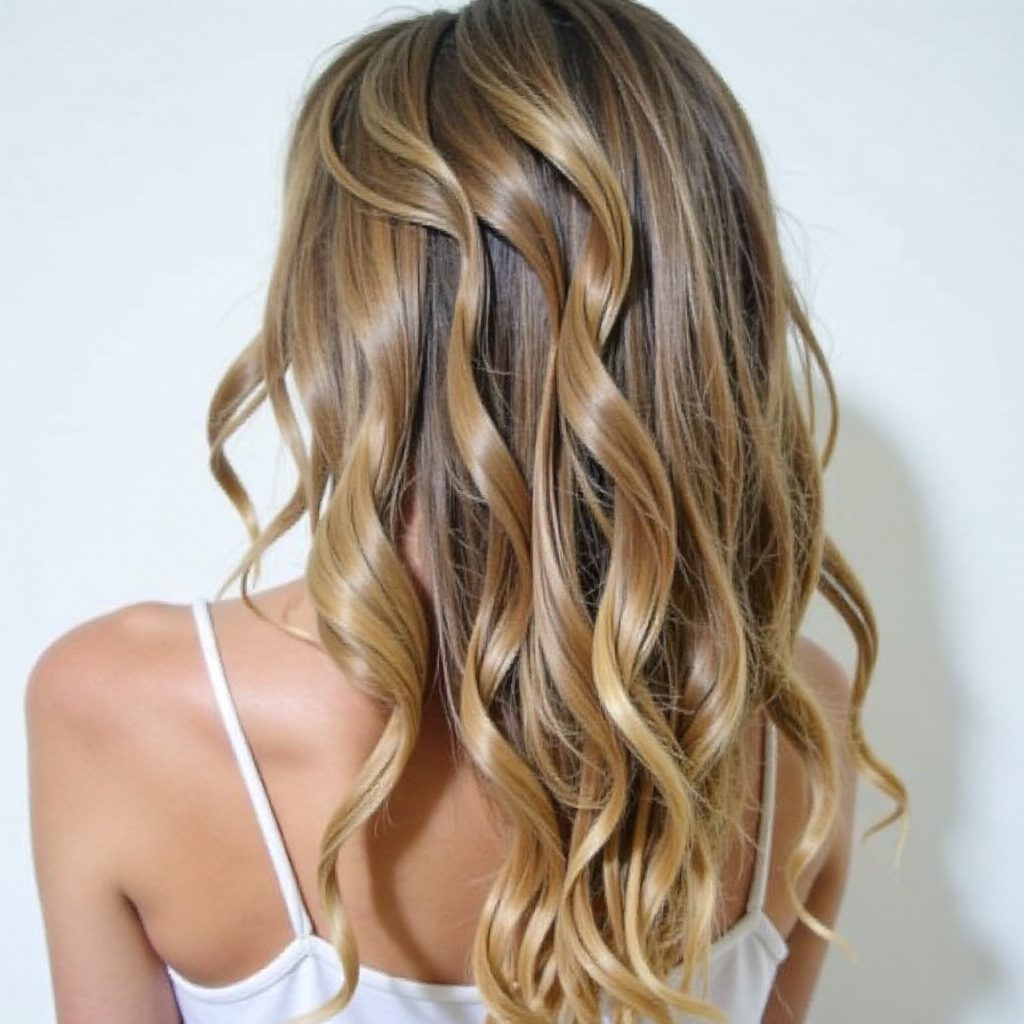 Cute And Easy Curly Half Updo