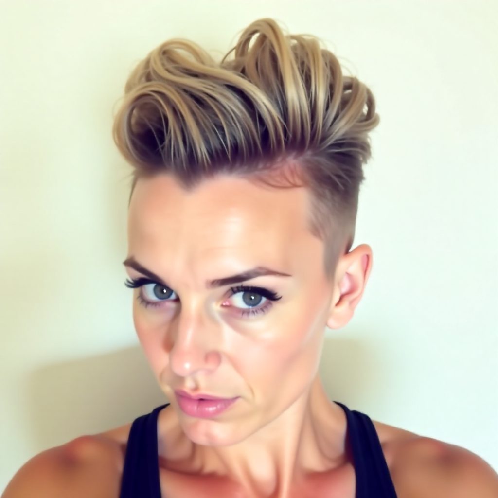 backcombed mohawk for women