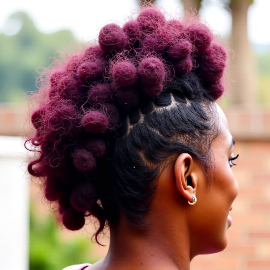 braided mohawk for African American women