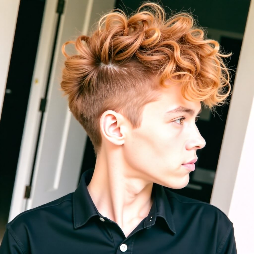 red natural hair mohawk
