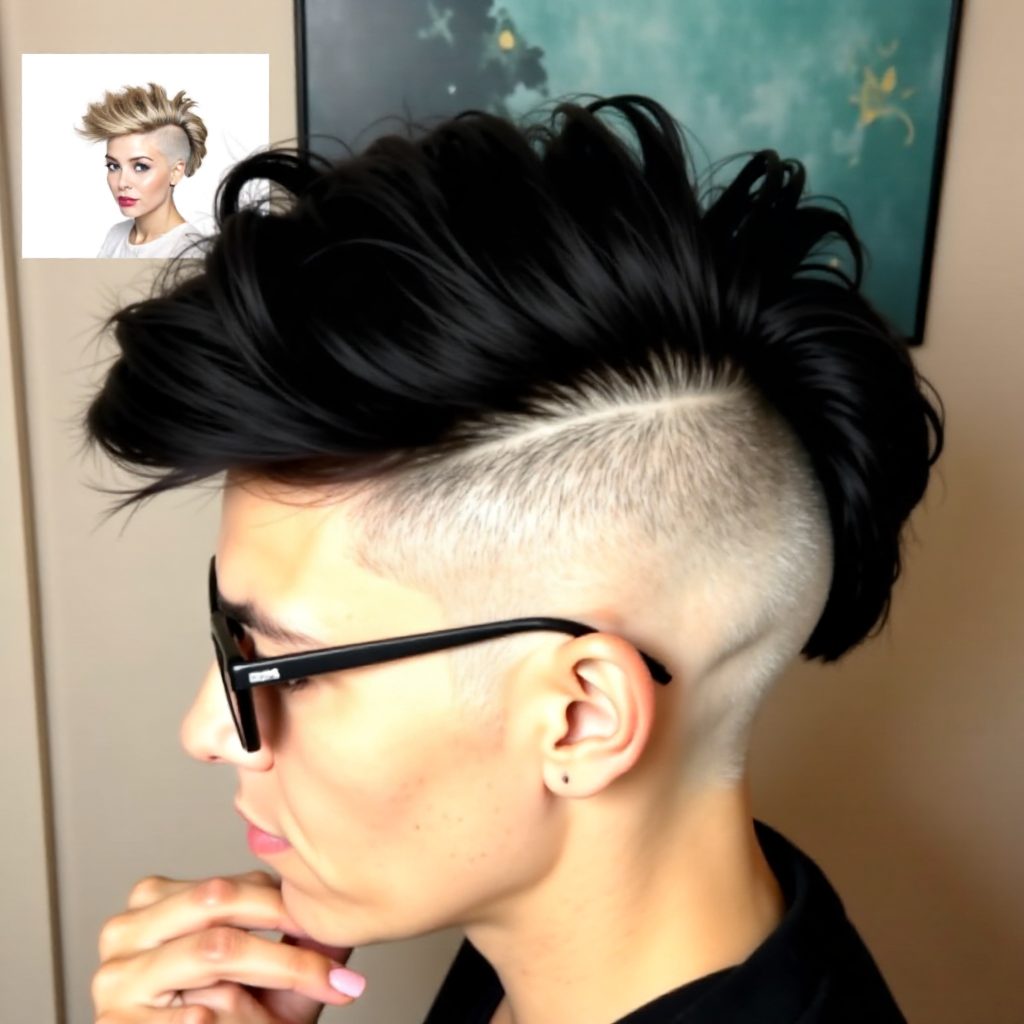 spiky black mohawk for women