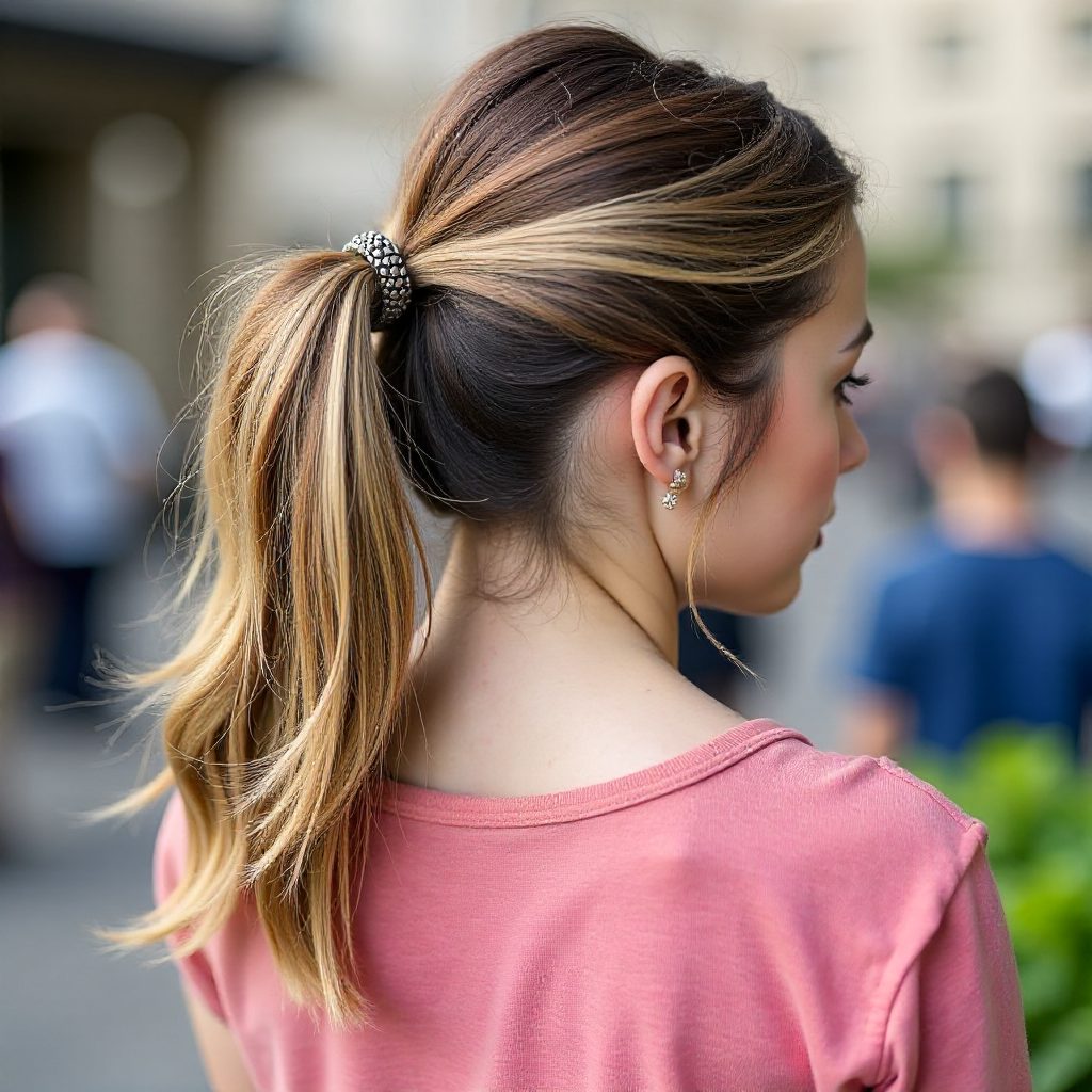 Mohawk Braid With A Long Ponytail