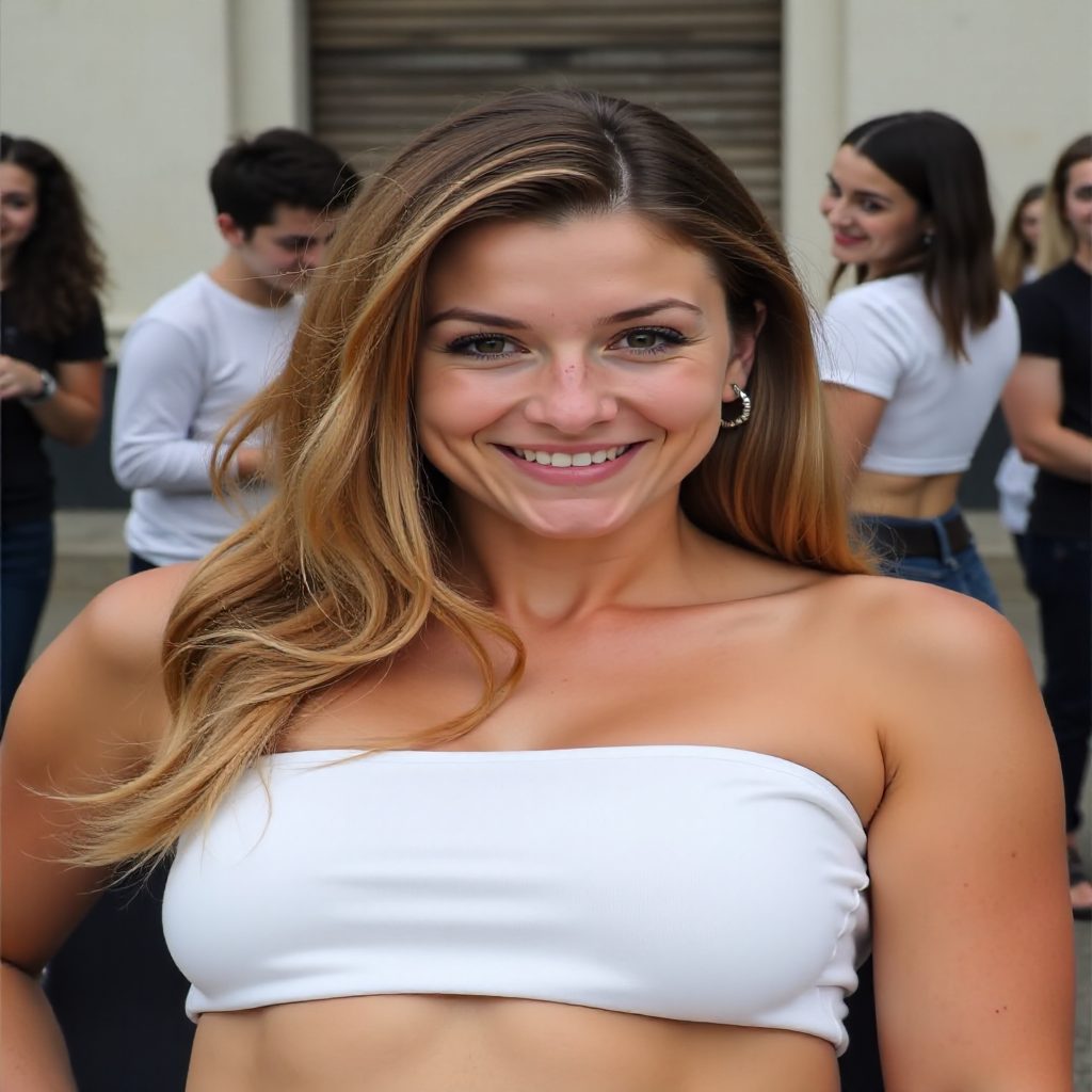long brown hair with highlights