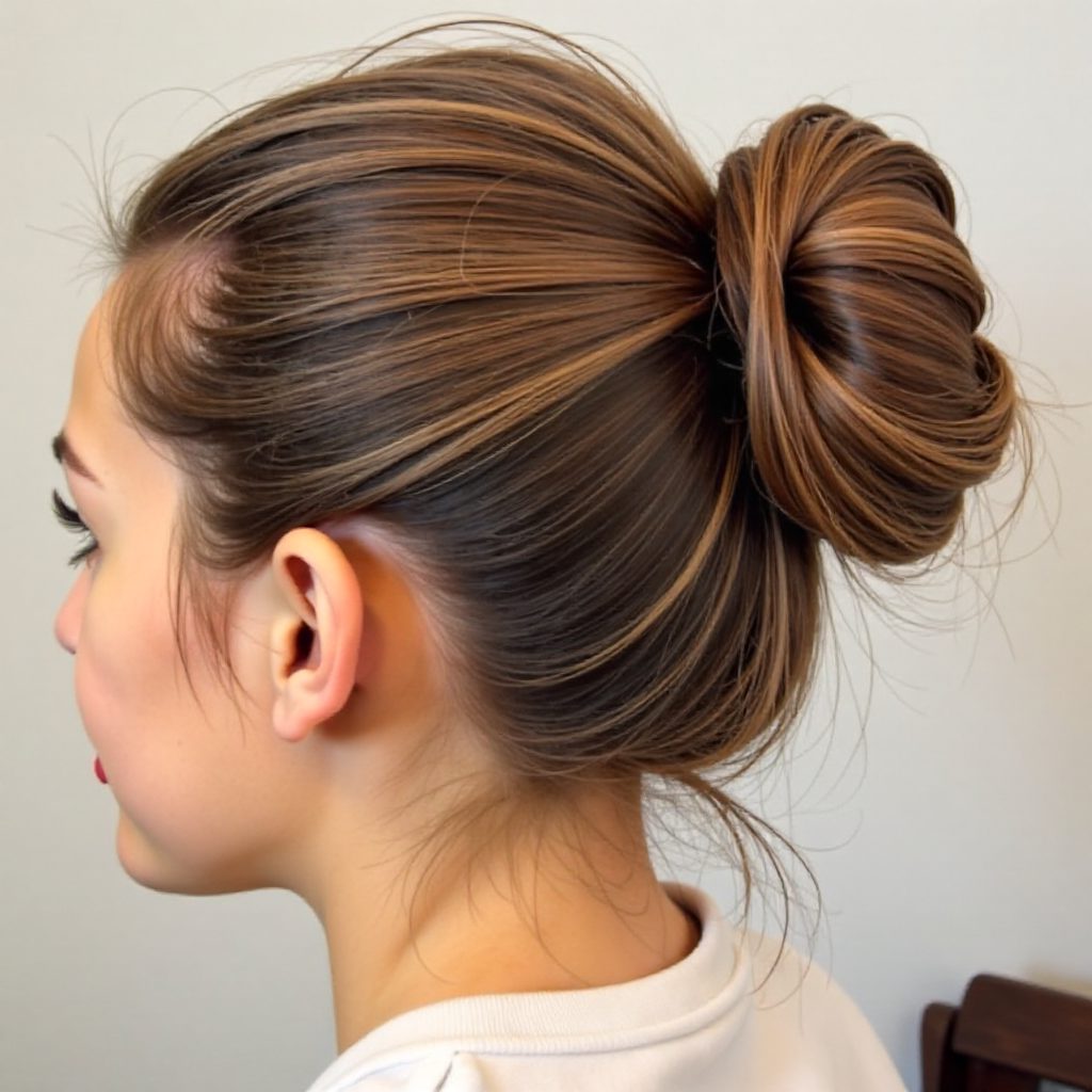 Two Braids and a Bun Updo