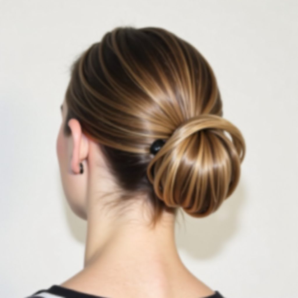 low sleek formal bun