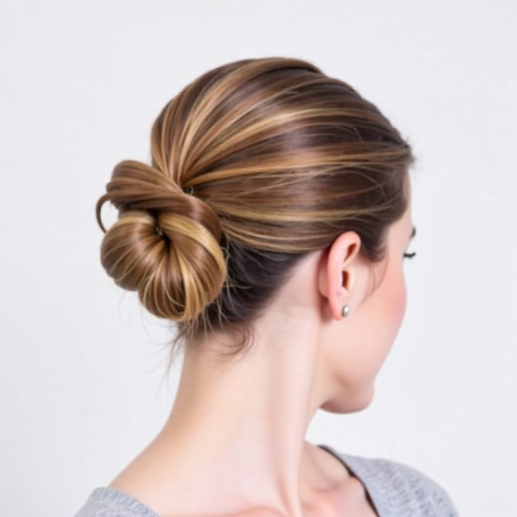 Easy Braided Bun for Long Hair
