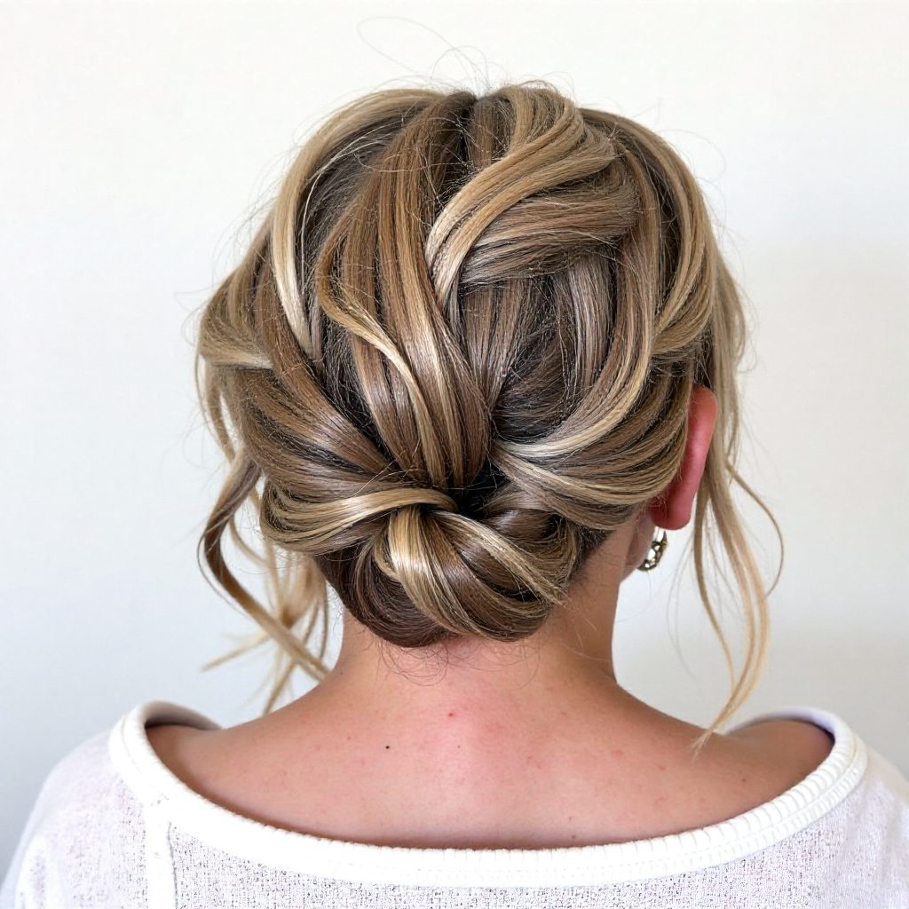 Bridal Boho Chic Bun Hairstyle