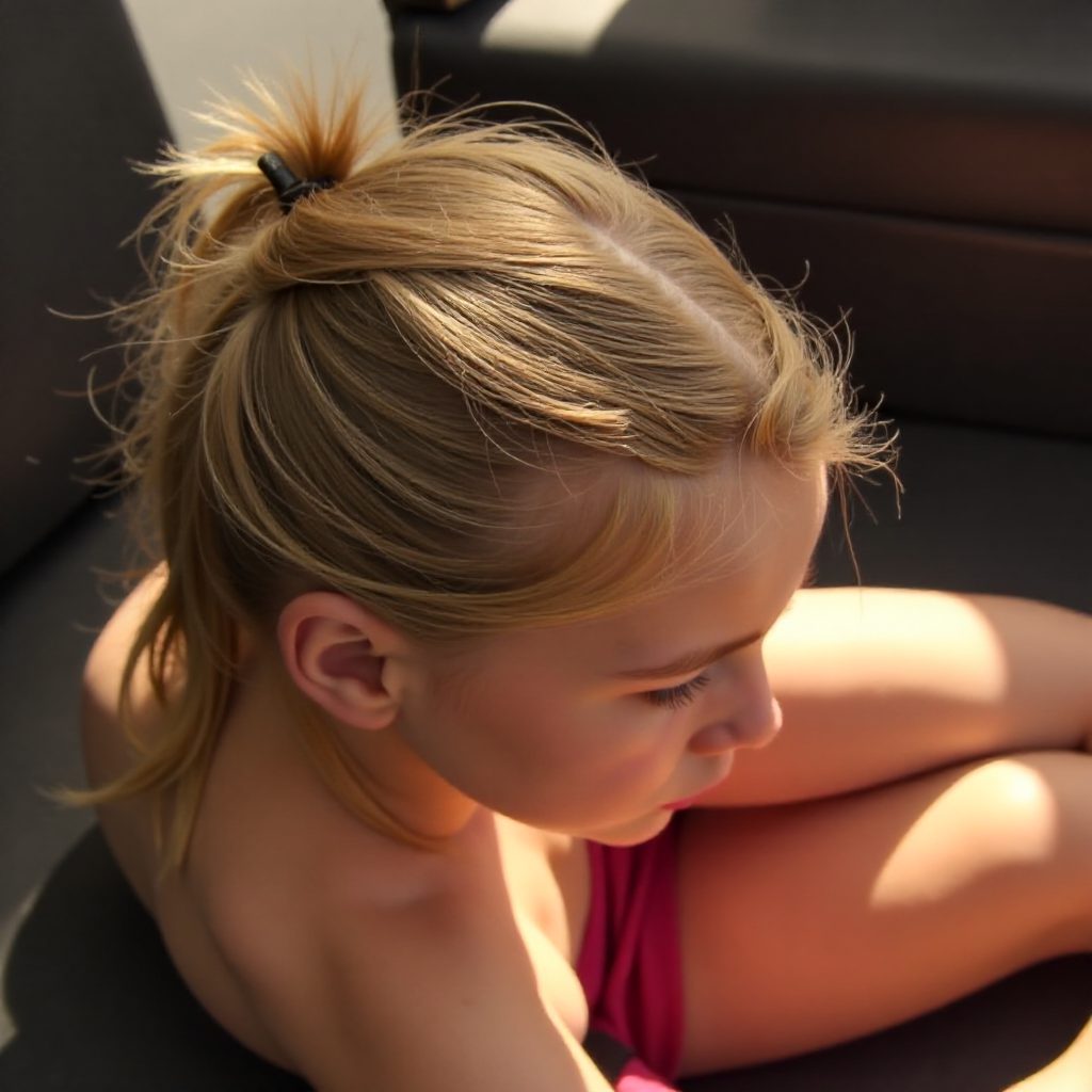 Half Updo with Mohawk Braid into a Bun