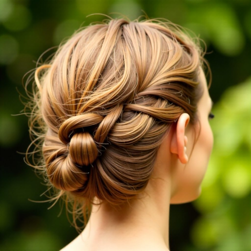 Fishtail Braided Seashell Bun