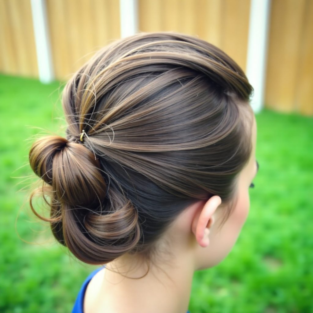 Three Buns Mohawk Updo