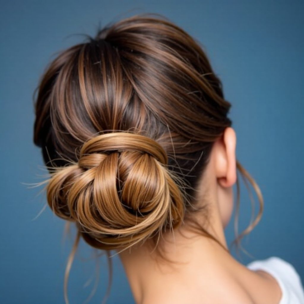 Low Messy Bun Updo