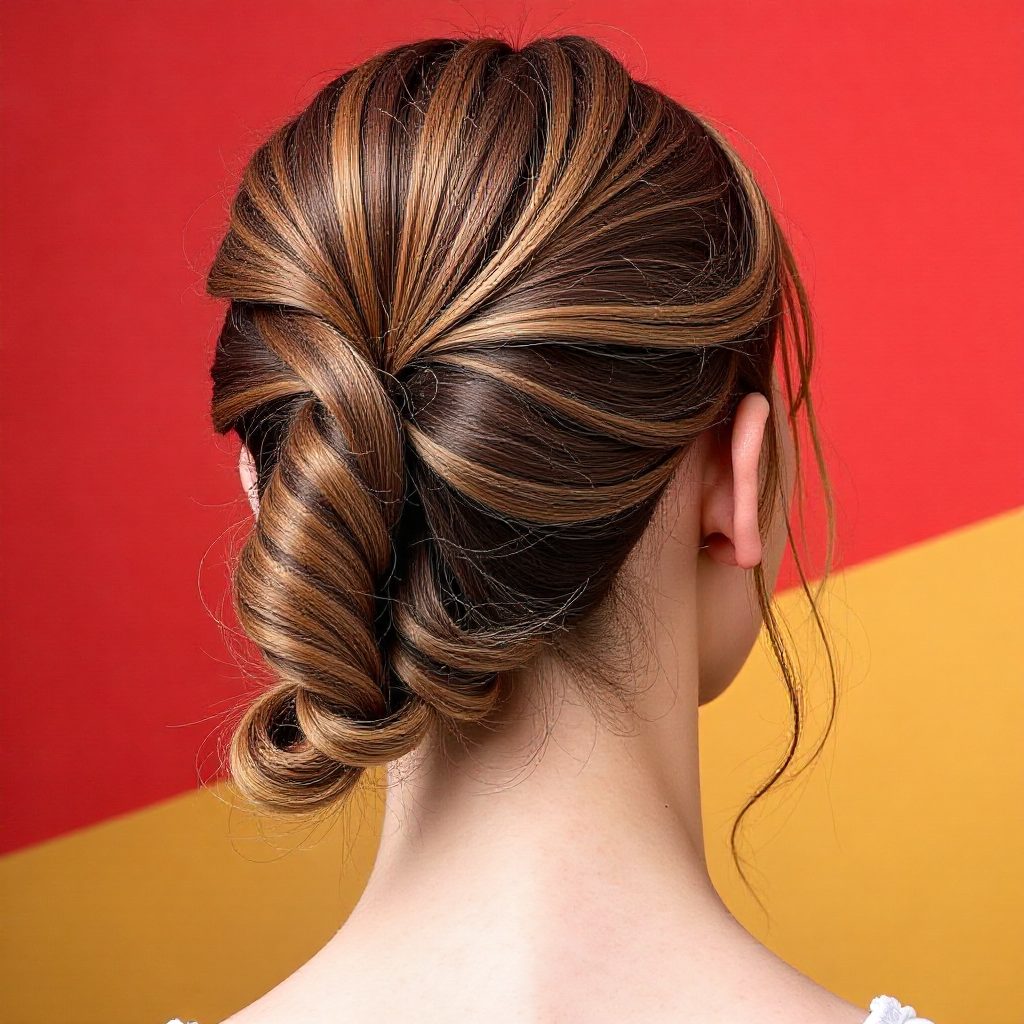 Snake Braid Updo For Long Hair