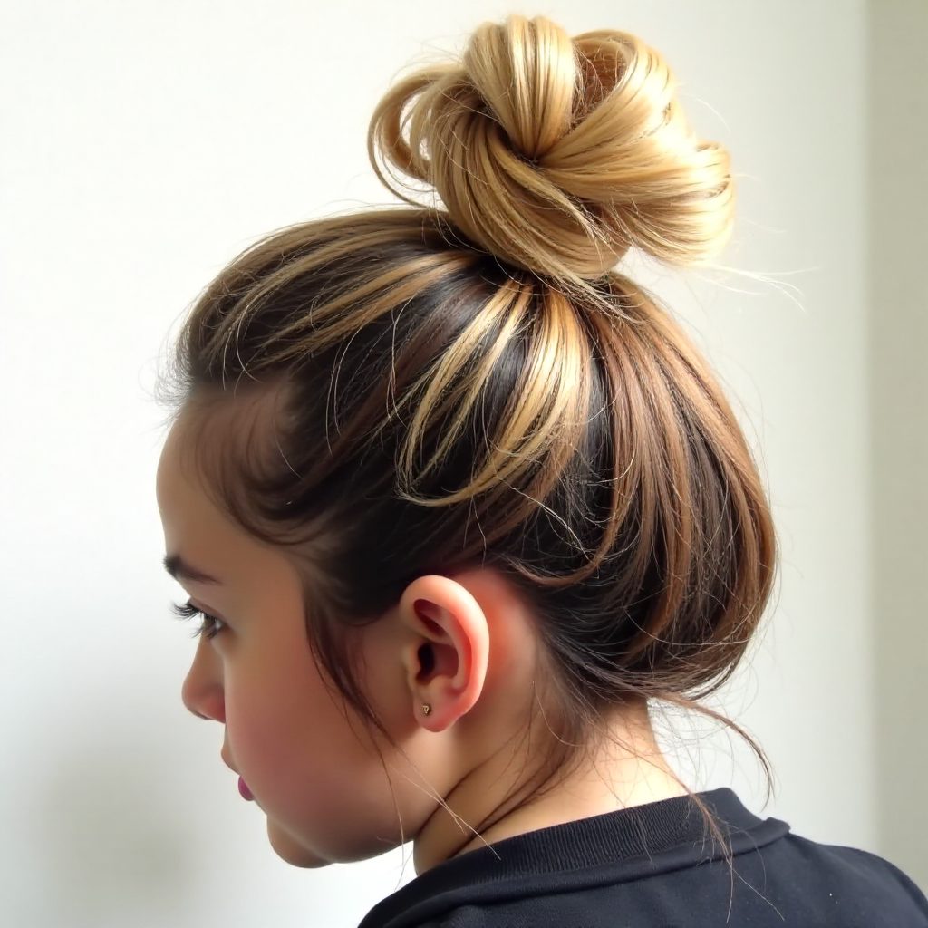 Messy Top Knot Updo