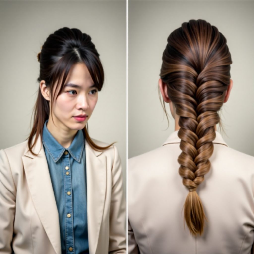 causal messy pony hairstyle