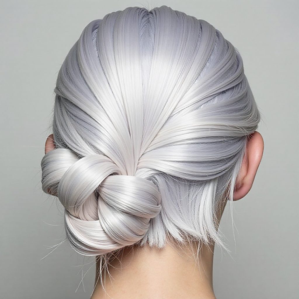 Messy Low Roll And Braid Updo