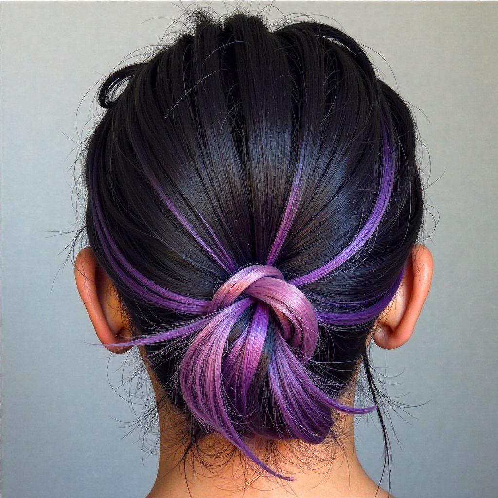 Messy Braided Low Bun Updo