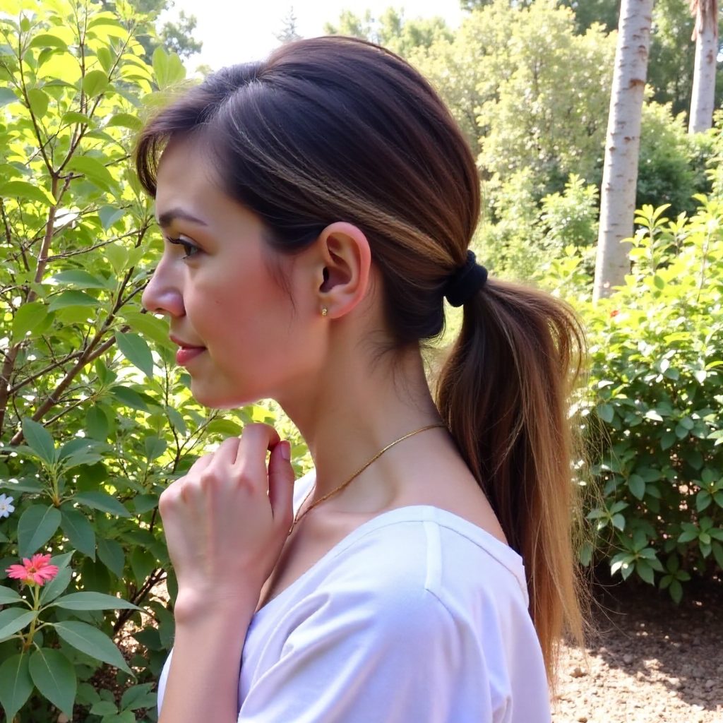 Two Braids And Low Messy Bun