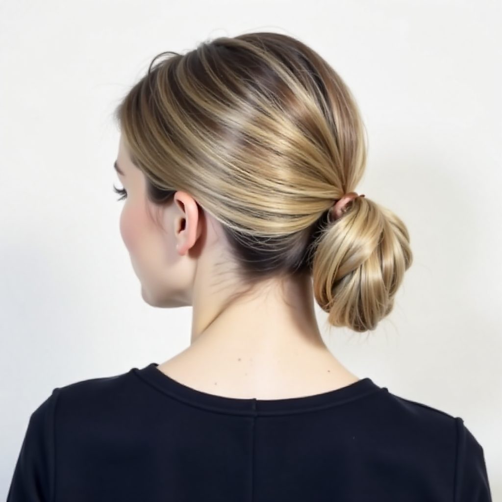 Diagonal Braid And Side Bun