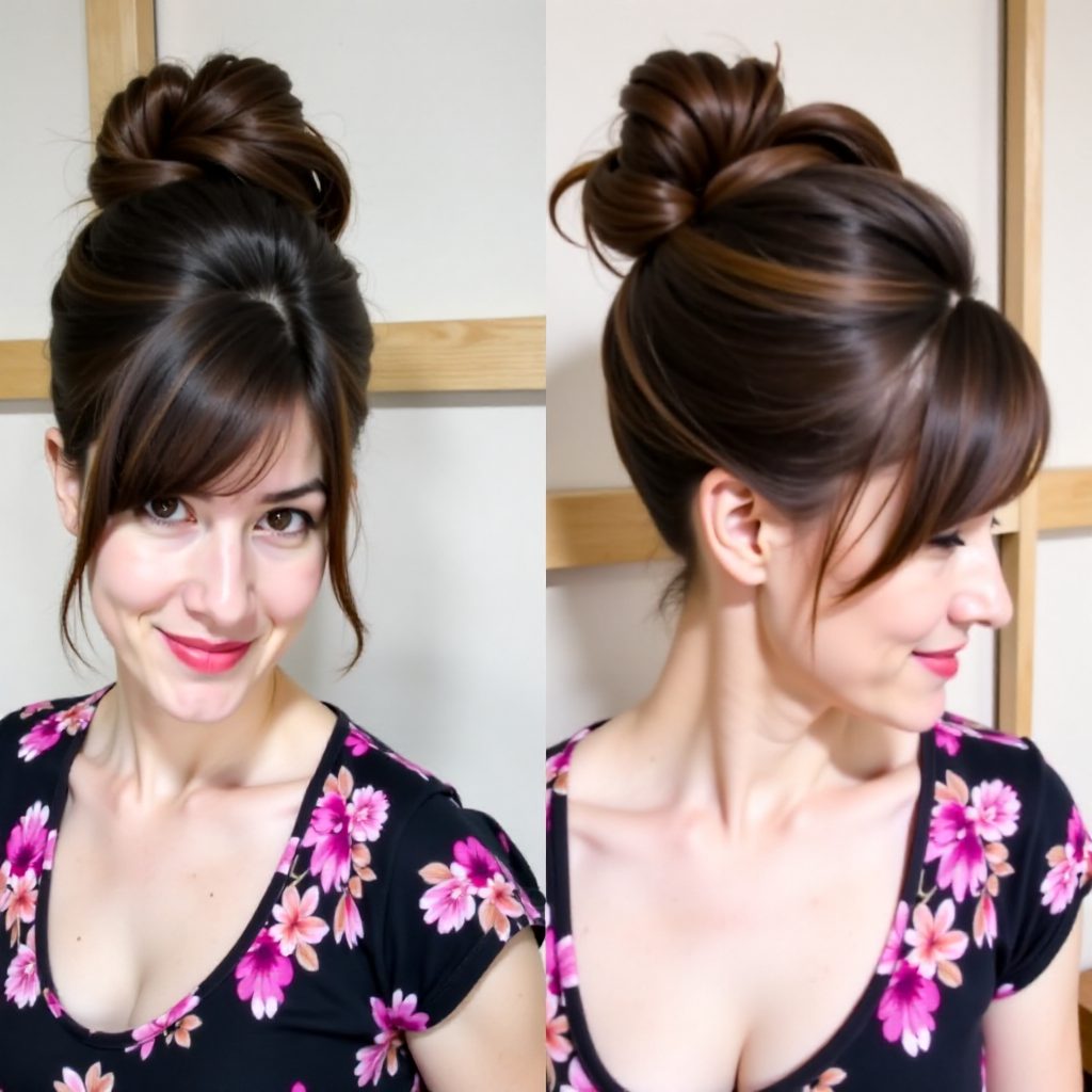 vintage updo with a bouffant