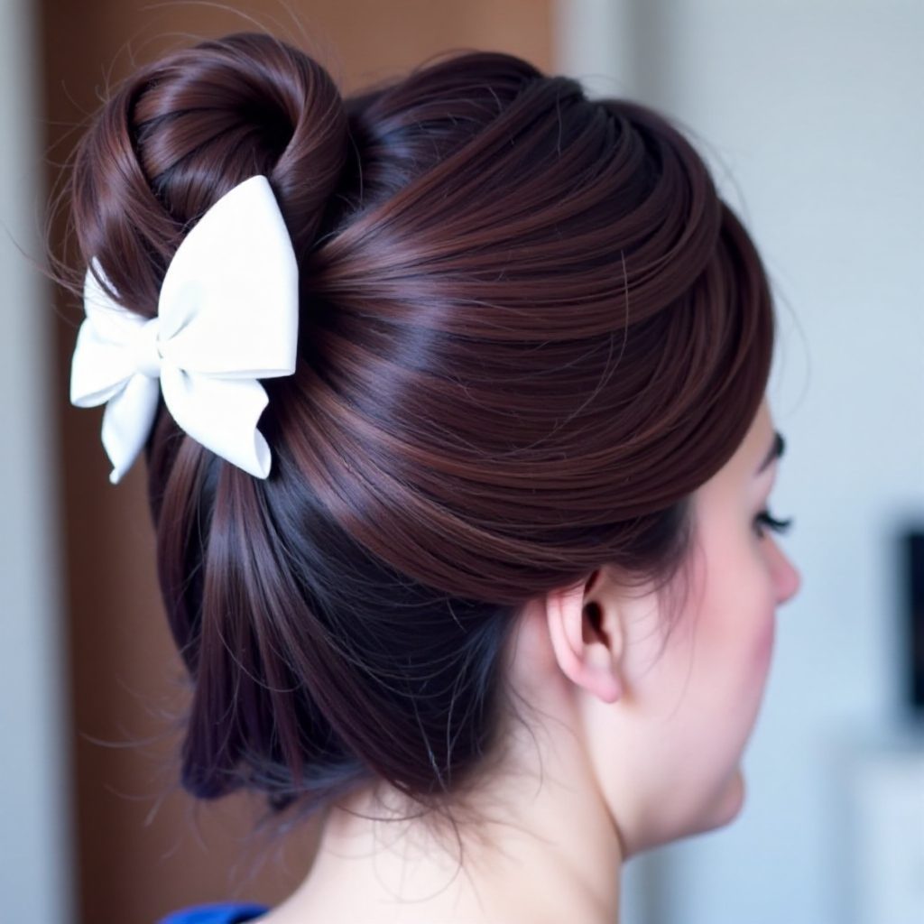 curly vintage updo