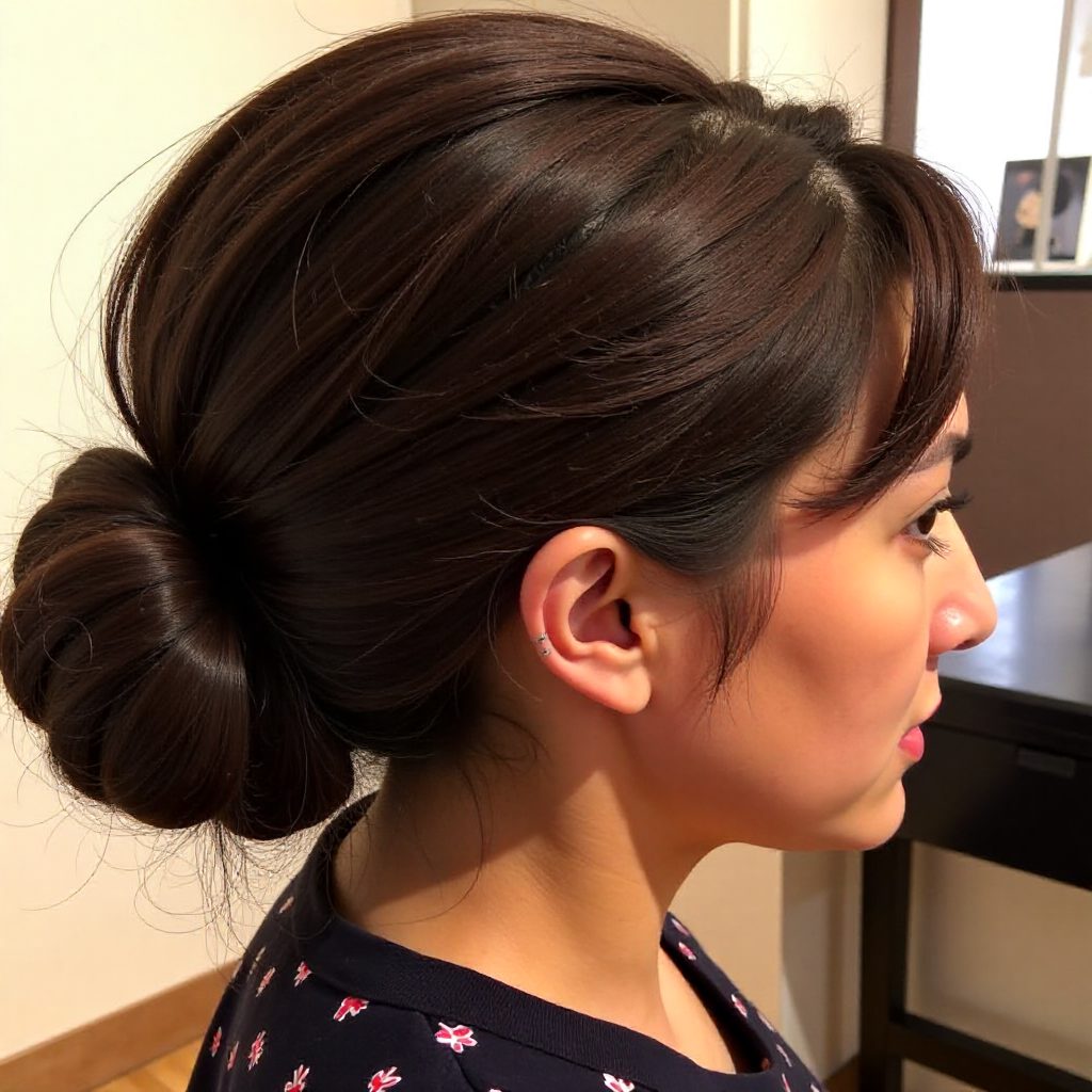 Twisted Low Messy Bun