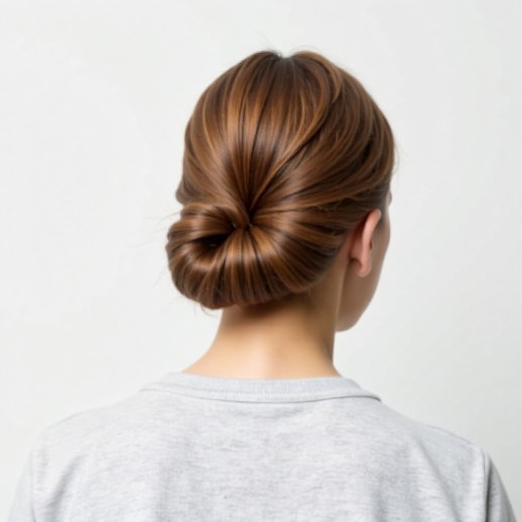 quick low braided updo