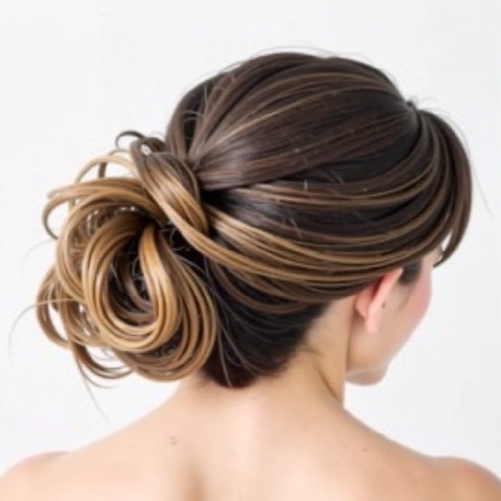 bulky messy bun loose updo
