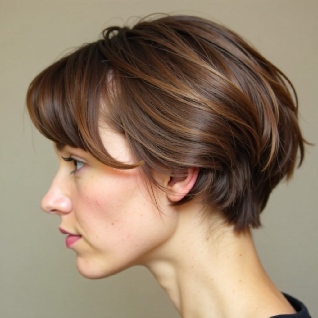 braided updo with bangs