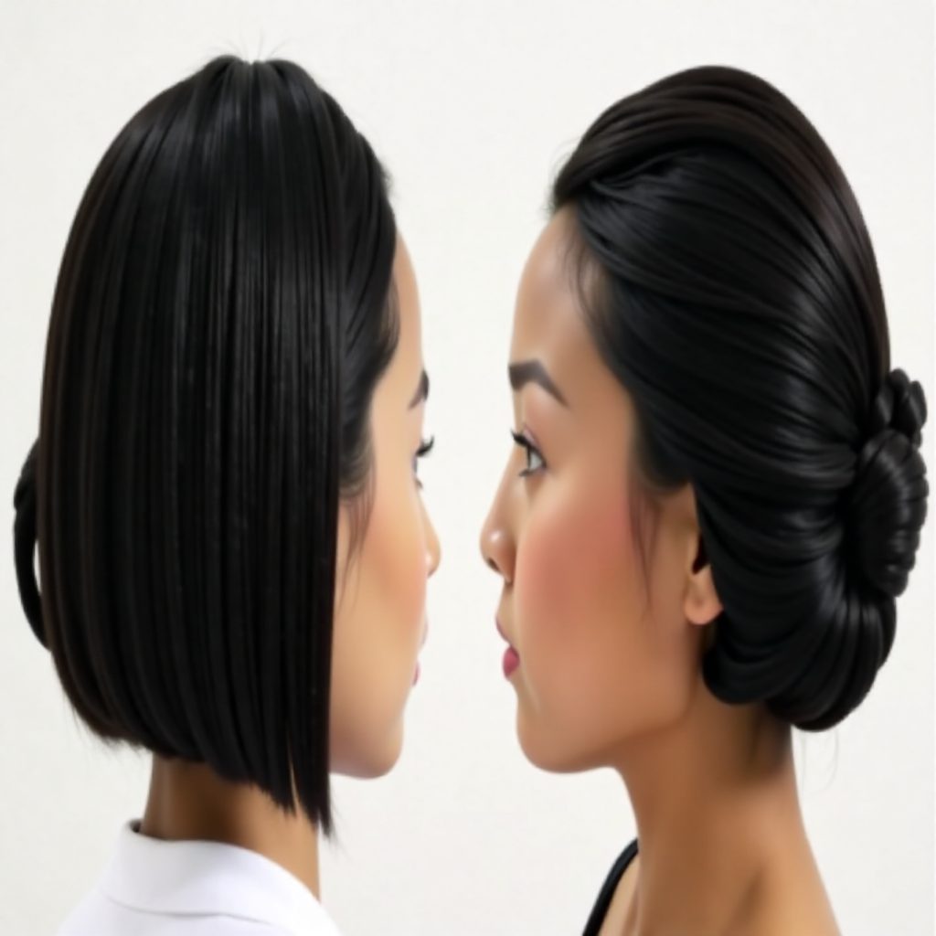 black braided updo with cornrows and buns