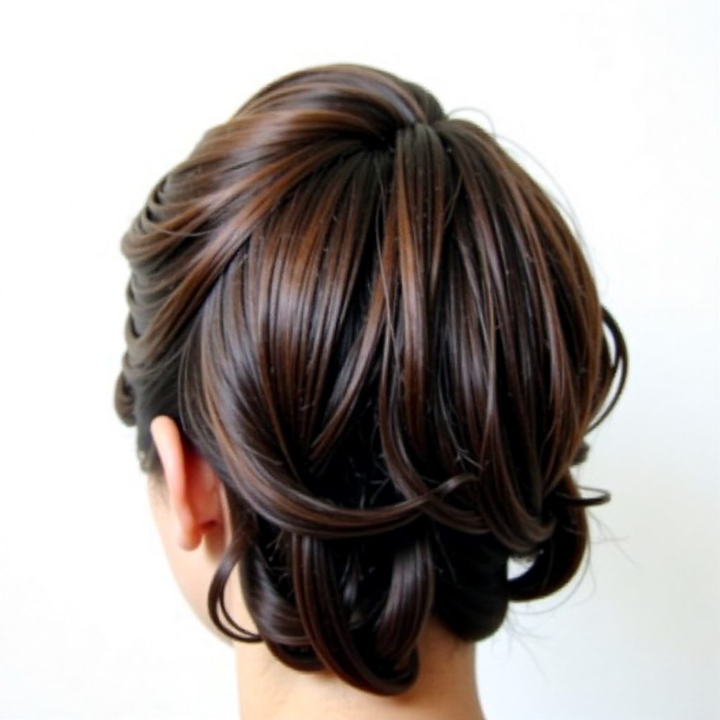 curly vintage updo