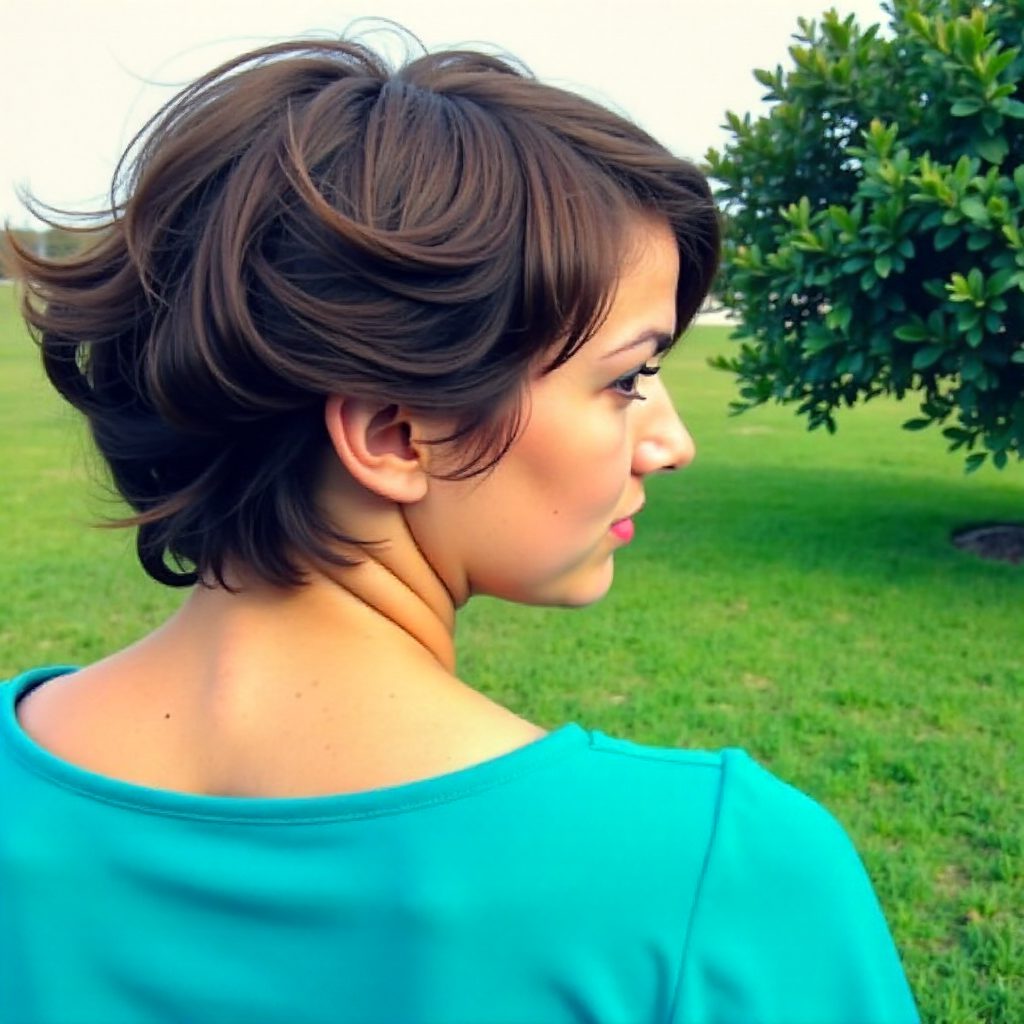 loose braided updo with bangs