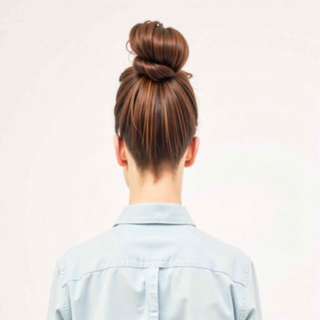 braided updo with a high bun