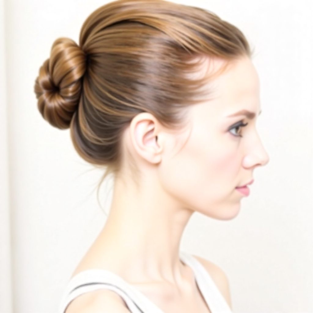 bulky bun elegant updo