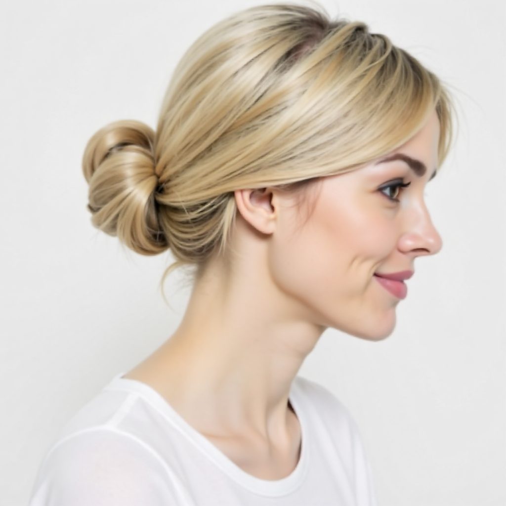 side bun elegant updo