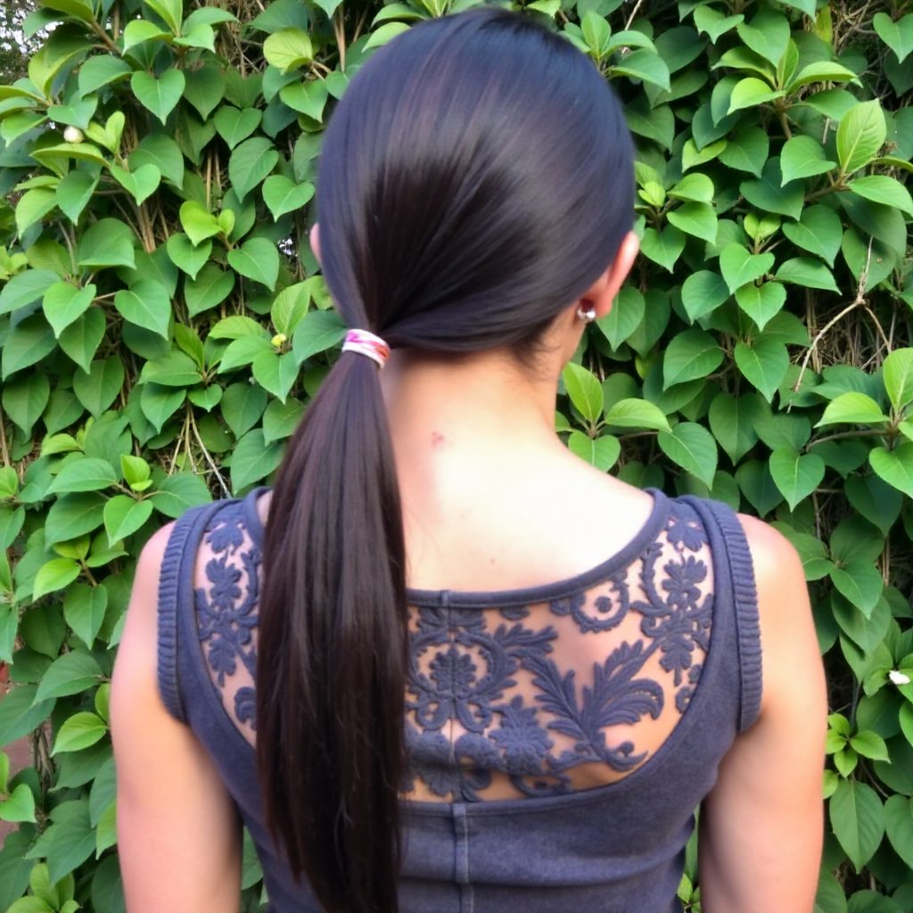 Side Ponytail With Two Diagonal Braids