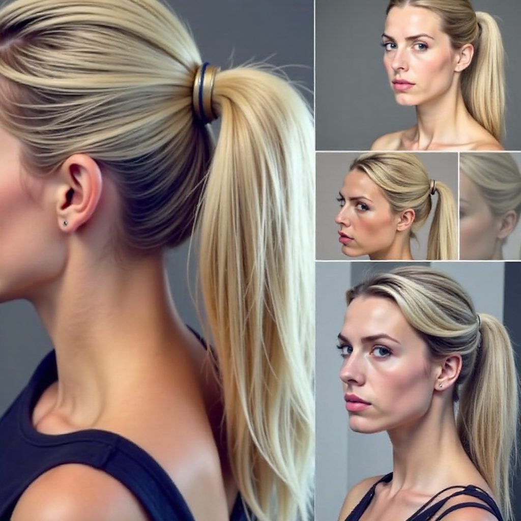 braid and ponytail for long blonde hair
