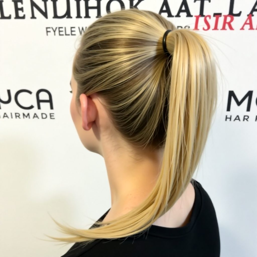 triple side braid into pony hairstyle
