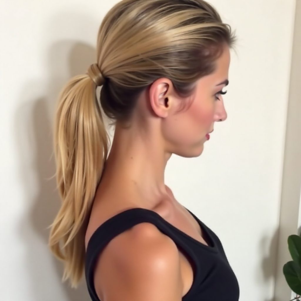 messy side braid and pony for long hair