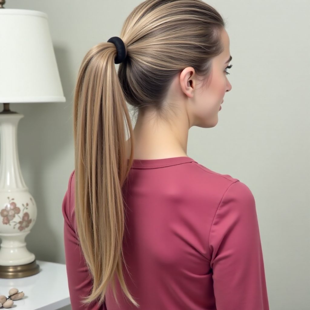 Ponytail With A Bouffant For Long Straight Hair