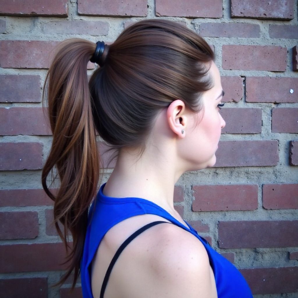 Ponytail With A Bouffant And Side Braid