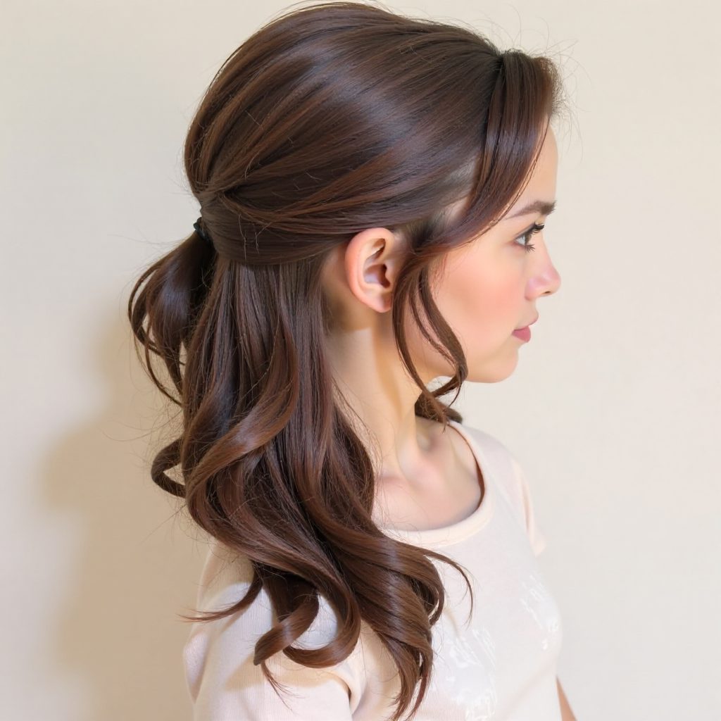 Chic Low Pony with Boho Braids