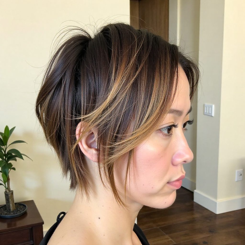 women's fauxhawk with side shaved design